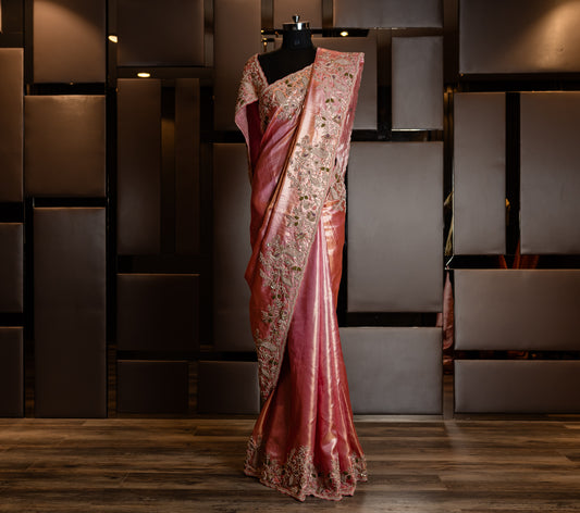 LUXURIOUS PINK  HANDCRAFTED KANJIVARAM SAREE SS-1132