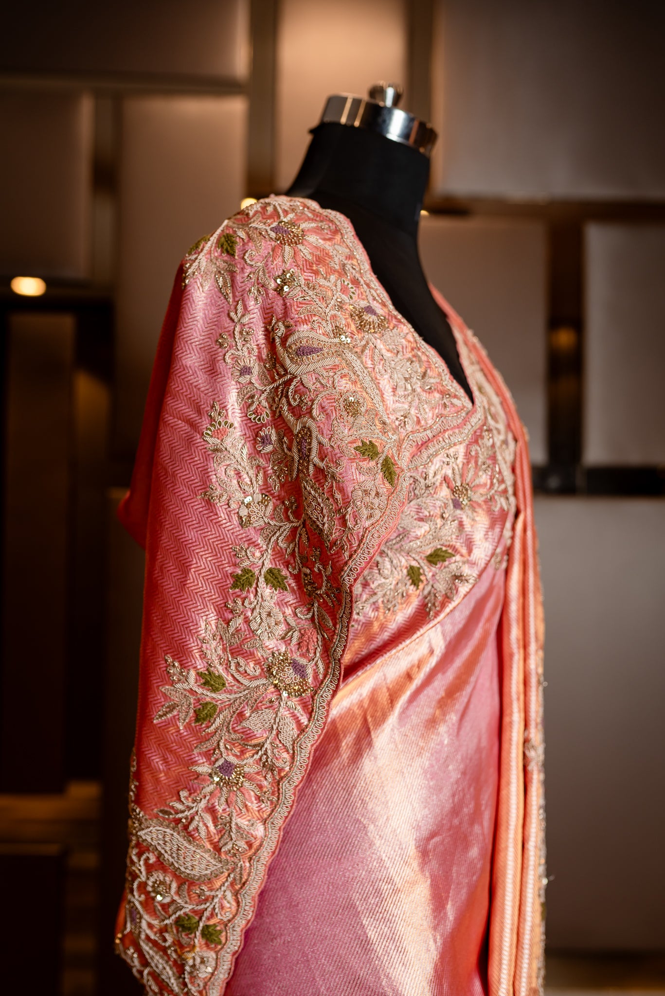 LUXURIOUS PINK  HANDCRAFTED KANJIVARAM SAREE SS-1132