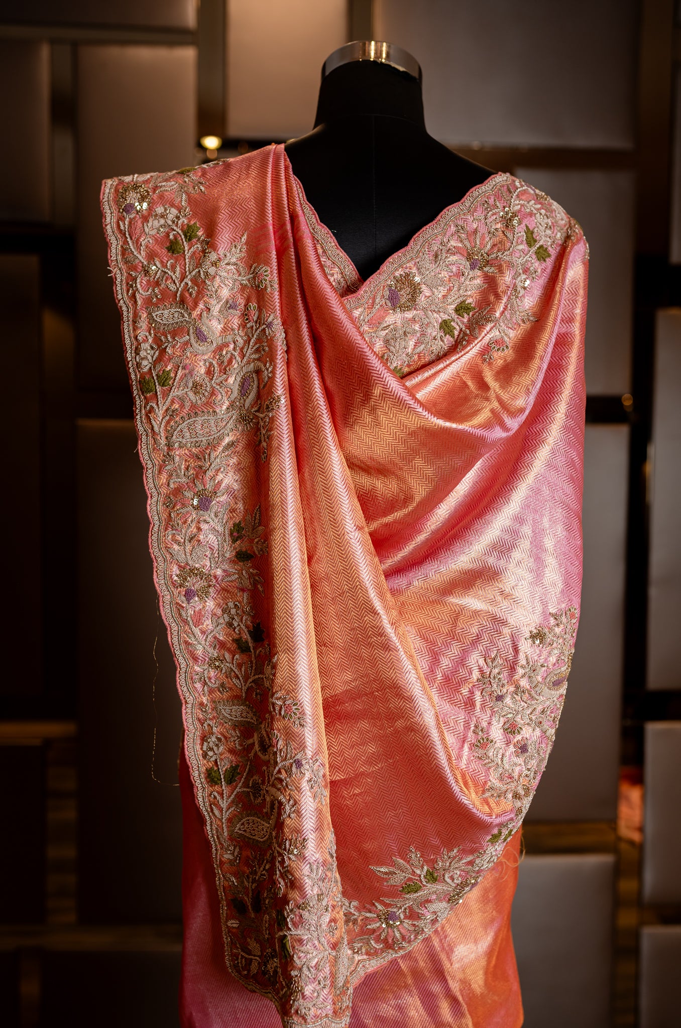 LUXURIOUS PINK  HANDCRAFTED KANJIVARAM SAREE SS-1132