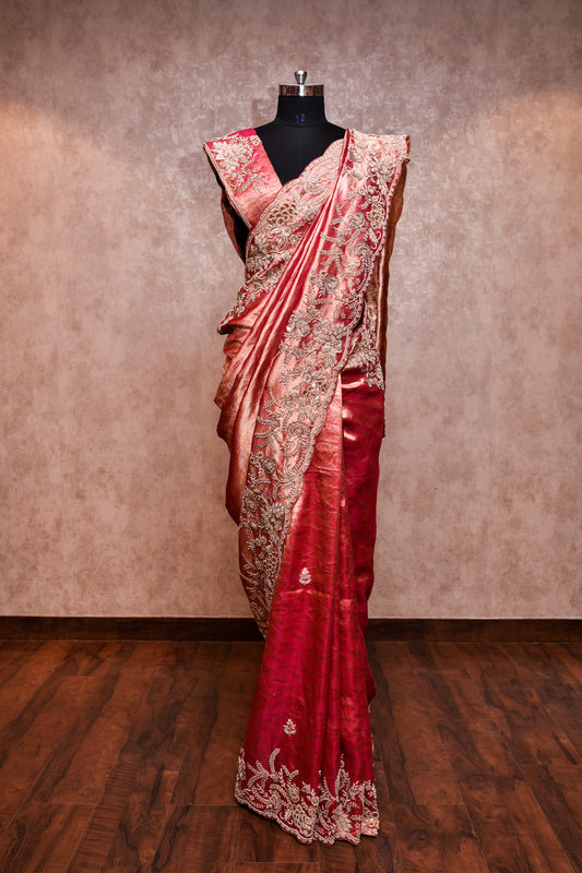 HANDCRAFTED SILK TISSUE WEAVED SAREE 8683