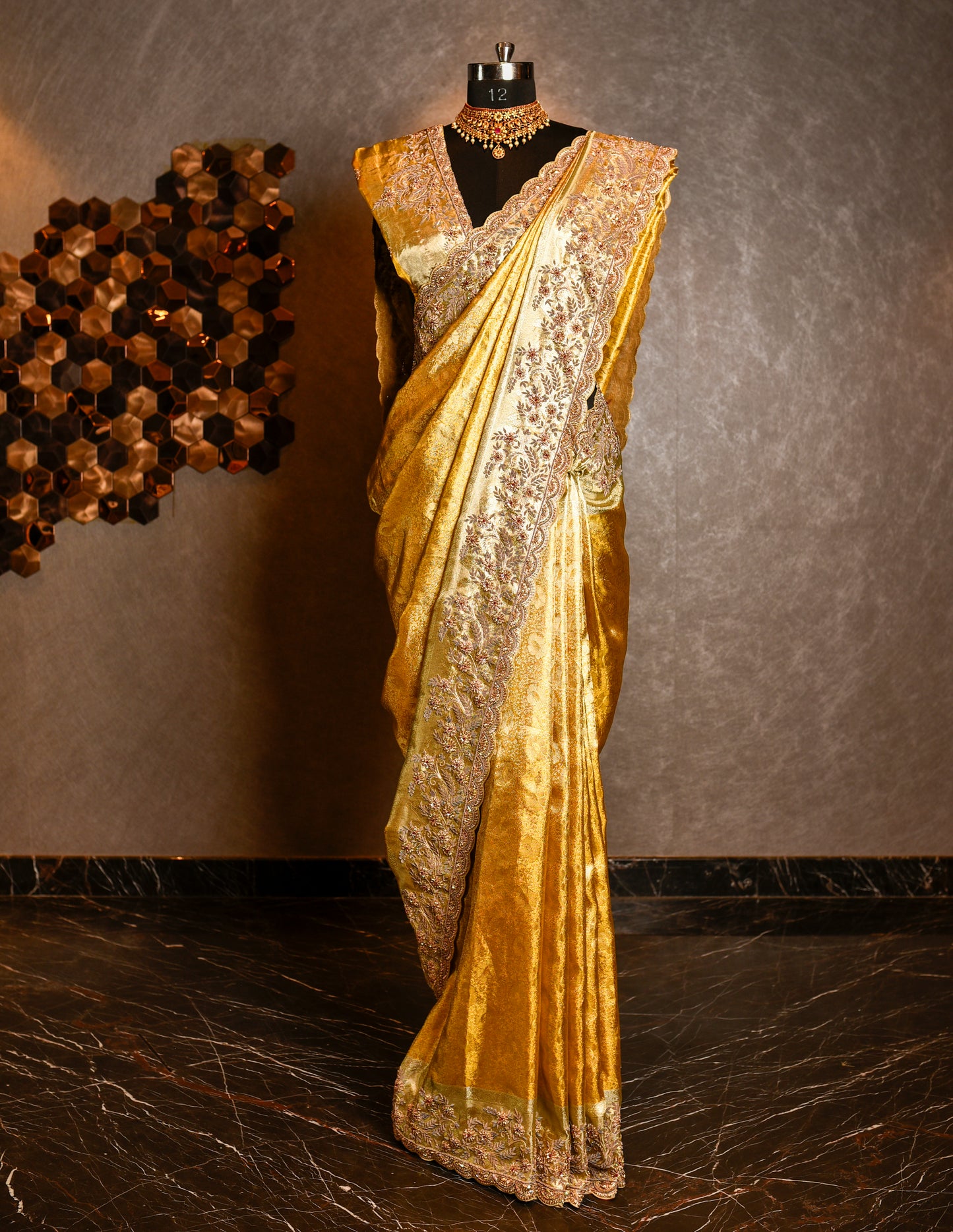 HANDEMBROIDERED PURE KANJIVARAM SAREE SS-1382