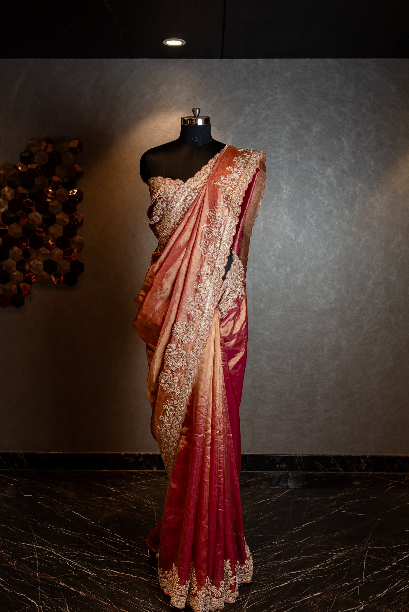 HANDCRAFTED PURE TISSUE SAREE 8670