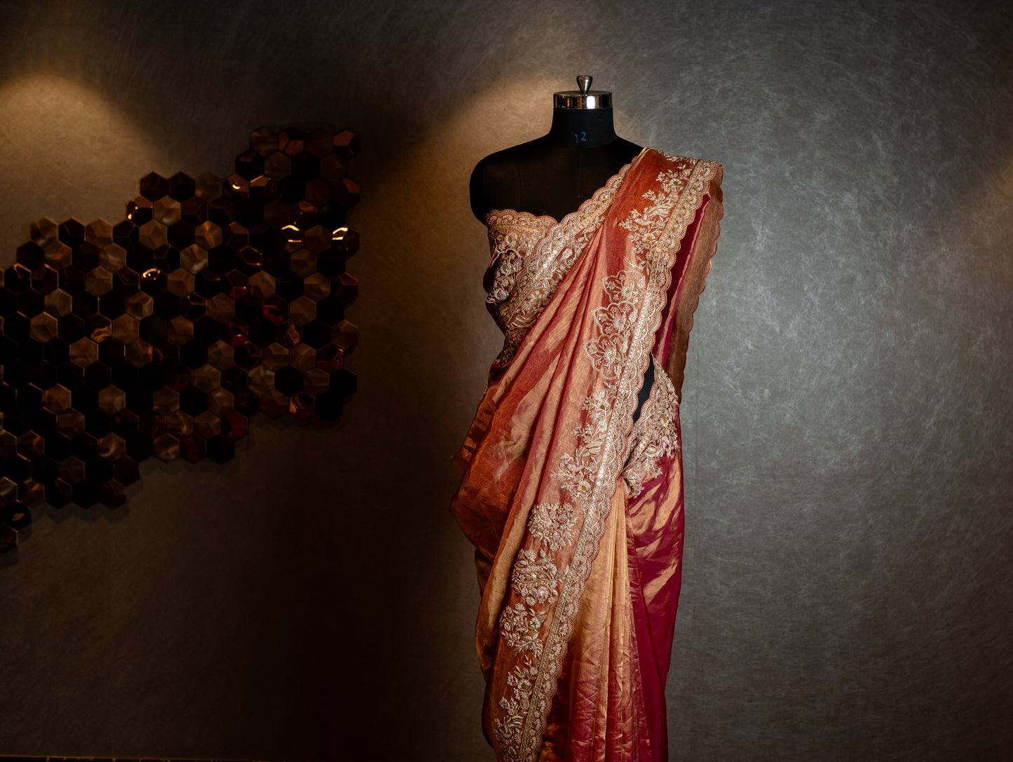 HANDCRAFTED PURE TISSUE SAREE 8670