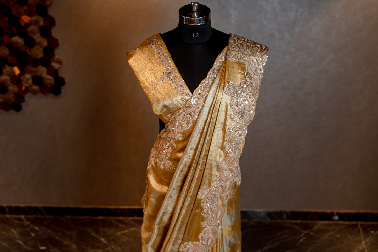 GOLD EMBROIDERED KANJIVARAM SAREE SS-1026